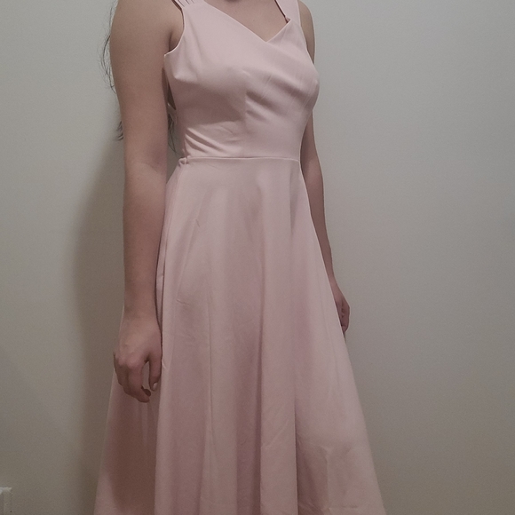 Casual Tea Dress V Neck Cocktail Swing Dress Prom - Picture 4 of 16
